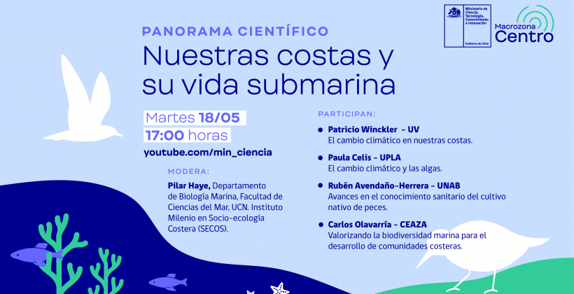 Con participación CEAZA: Evento “Panorama Científico” del Mes del Mar se concentra en nuestras costas y la vida submarina