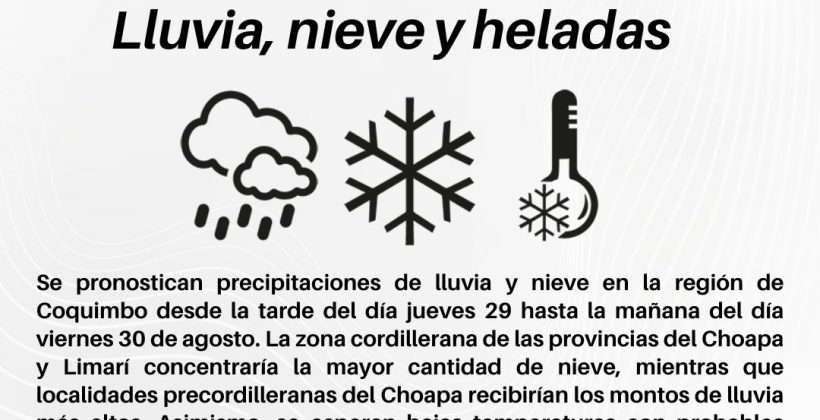 CEAZA pronostica precipitaciones para cordillera y precordillera de la Región de Coquimbo