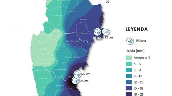 Pronostican precipitaciones principalmente para la cordillera de la Región de Coquimbo