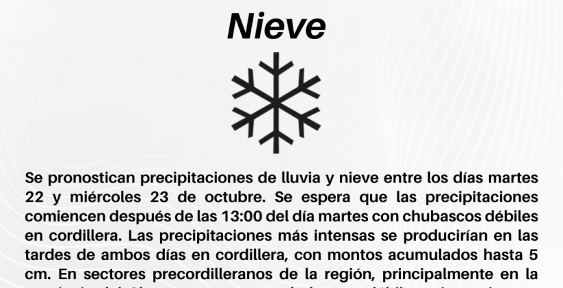 CEAZA emite aviso por precipitaciones de nieve en la cordillera de la Región de Coquimbo