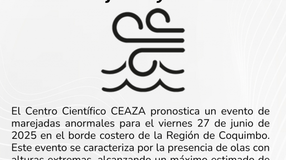Emiten alerta por marejadas en la Región de Coquimbo