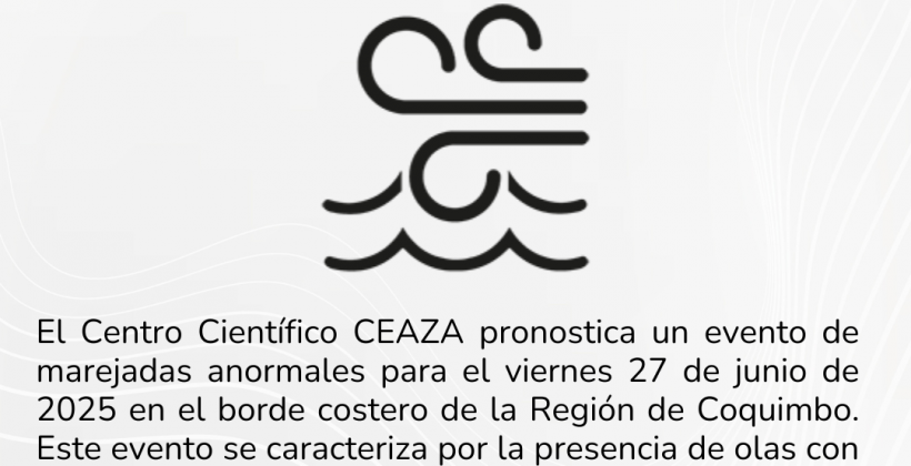 Emiten alerta por marejadas en la Región de Coquimbo