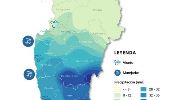 Actualización de pronóstico: Revisa aquí dónde y cuánto lloverá en la Región de Coquimbo