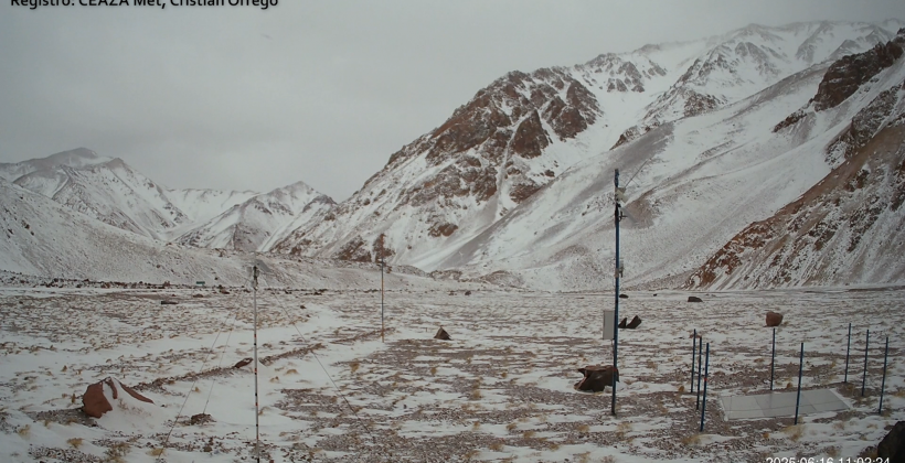 [Video] Así se ve un mes de nieve en la cordillera de Coquimbo: CEAZA monitorea su evolución con tecnología propia
