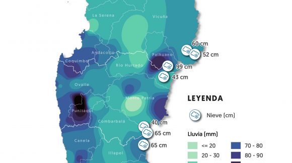 Final del evento de precipitaciones en la Región de Coquimbo: Conoce los montos de agua y nieve registrados Final del evento de precipitaciones en la Región de Coquimbo: Conoce los montos de agua y nieve registrados