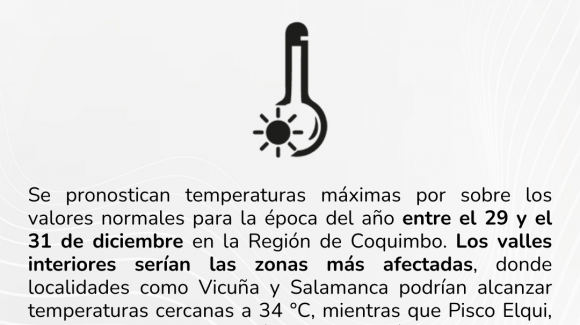 Centro Científico CEAZA pronostica altas temperaturas para los próximos días en valles interiores de la Región de Coquimbo Centro Científico CEAZA pronostica altas temperaturas para los próximos días en valles interiores de la Región de Coquimbo